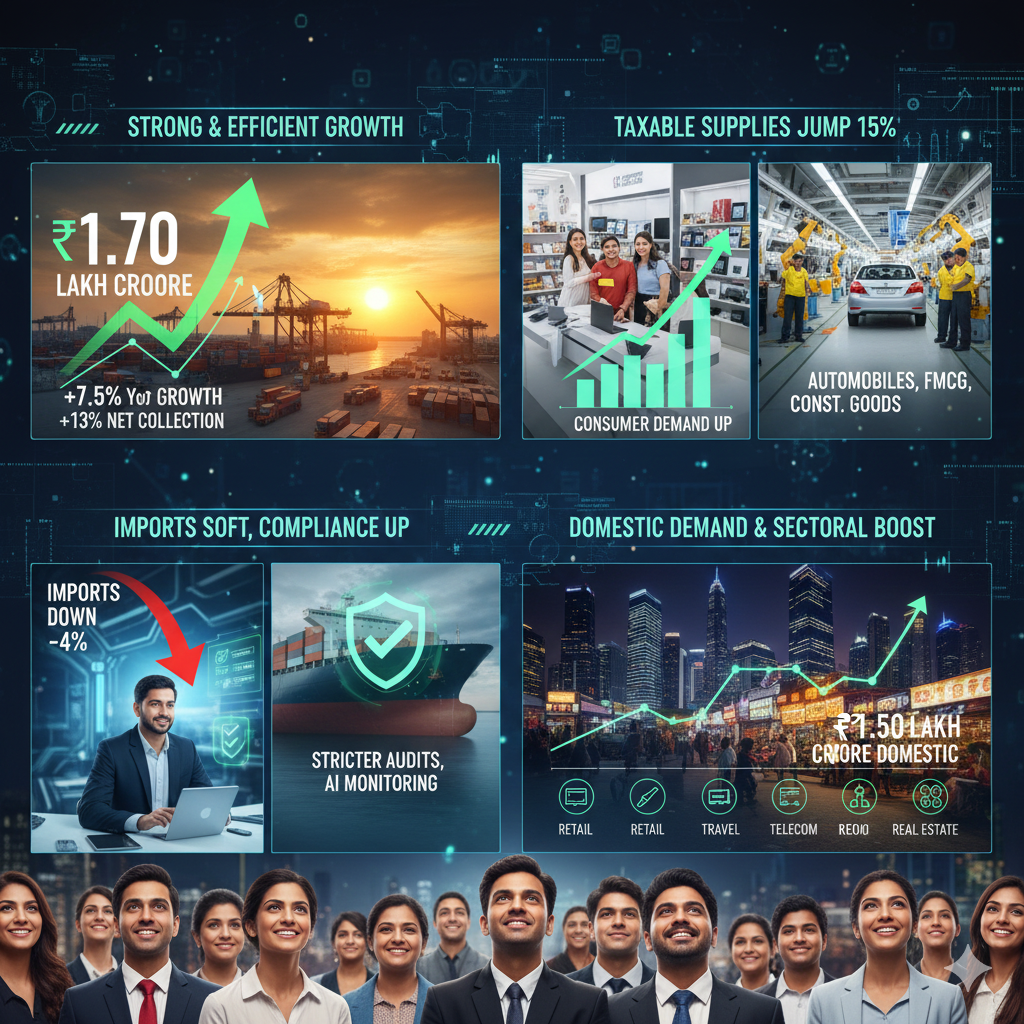 India’s GST Collections Hit ₹1.70 Lakh Crore: What November’s Numbers Reveal About the Economy